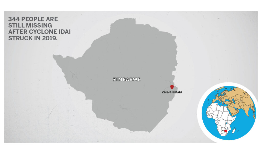 Map of Chimanimani Zimbabwe