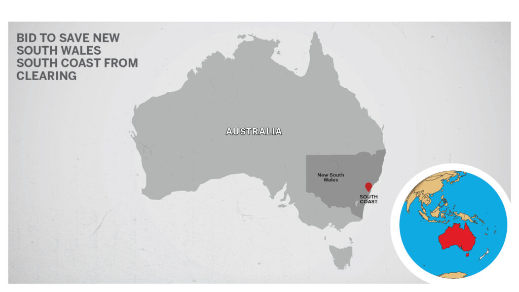 Map of New South Wales South Coast Australia