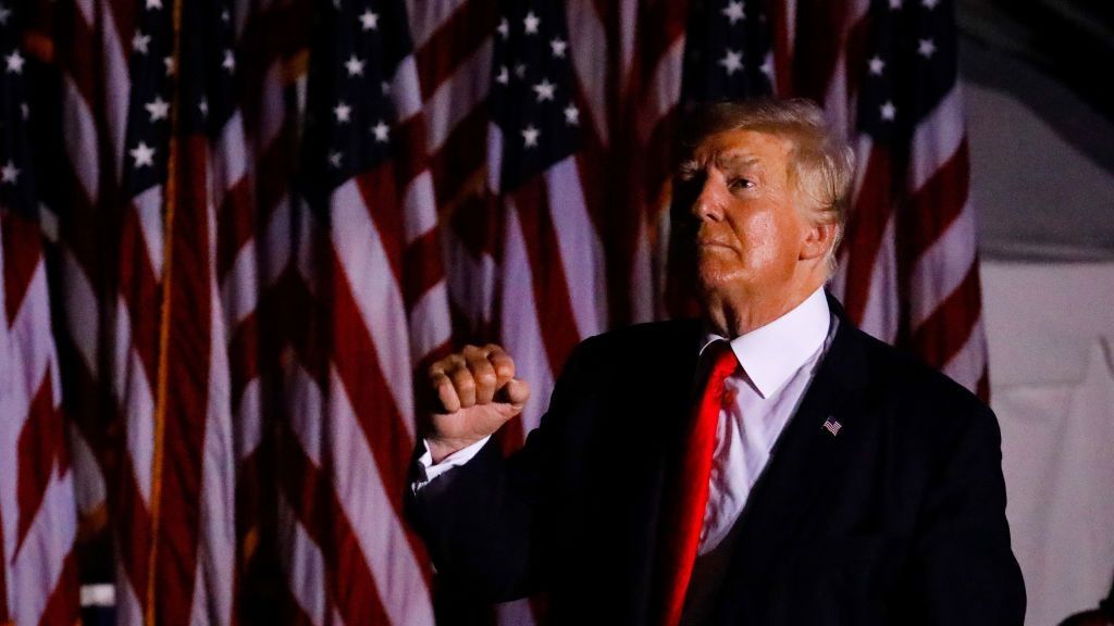 Former U.S. President Donald Trump at a July 3 rally in Sarasota, Florida. (Eva Marie Uzcategui/Getty Images)