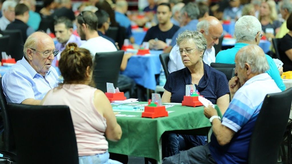 Bridge players at an international tournament. (Courtesy of the Israeli Bridge Association)