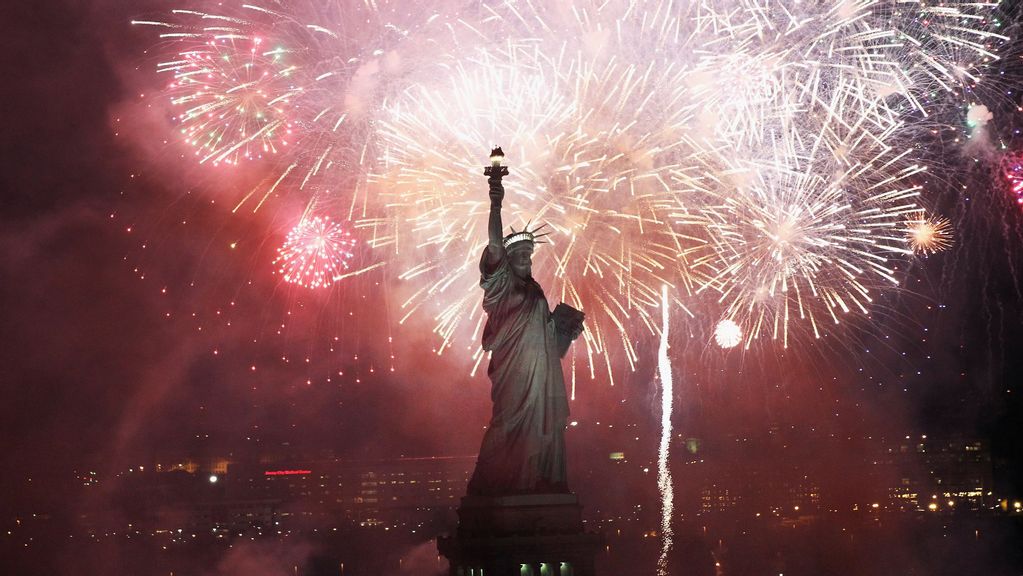 Day of celebration: People across America are celebrating freedom on July 4. (Spencer Platt/Getty Images)