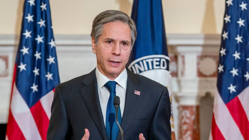 Secretary of State Antony J. Blinken delivers a speech on U.S. foreign policy at the U.S. Department of State in Washington, D.C. (Ron Przysucha/State Department)