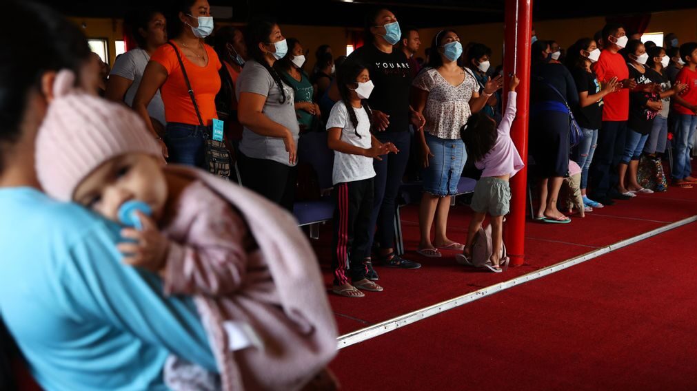 Migrant shelters in Tijuana, Mexico, are experiencing a chickenpox outbreak, in addition to the problems related to COVID-19. (Mario Tama/Getty Images)